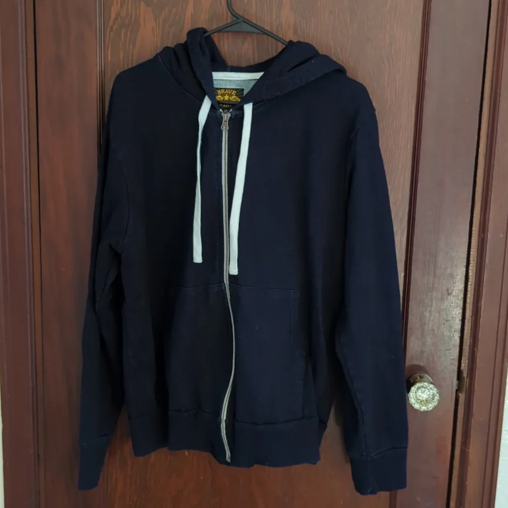 Brave Star American Made Sumo Denim Blue Hoodie Size XL